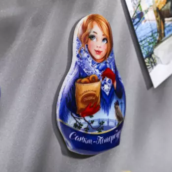 Магнит в форме матрёшки «Санкт-Петербург»