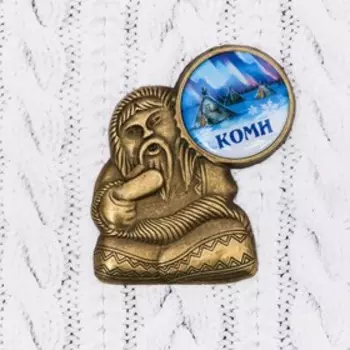 Магнит в форме шамана «Коми. Северное сияние»