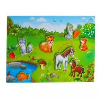 Магнитный конструктор-планшет «Лесные животные»