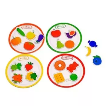 Магнитный набор «Яркие тарелочки», в пакете