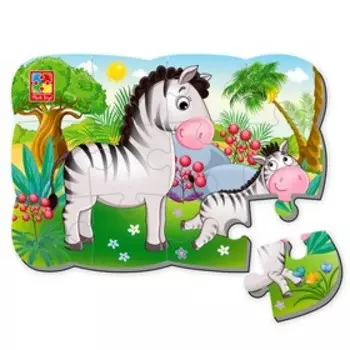 Магнитный пазл «Зебра», 12 элементов