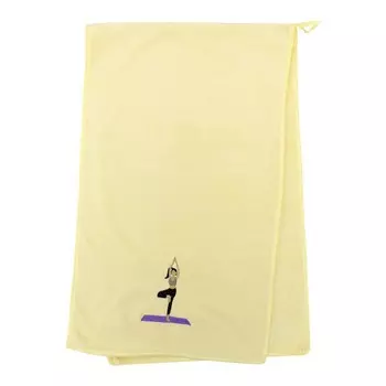 Махровое полотенце «Спорт йога», размер 30x100 см, цвет кремовый