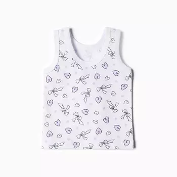 Майка Bloom Baby Бантики без рукавов, р. 92 см, белый