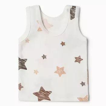Майка Bloom Baby Звездочки без рукавов, р. 92 см, бежевый