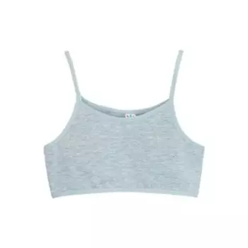 Майка (бразильетка) для девочки А.21183, цвет серый меланж, рост 164 см