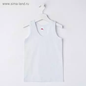 Майка детская, белый, рост 116