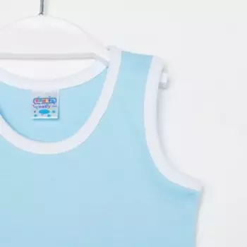 Майка детская, цвет голубой, рост 62 см