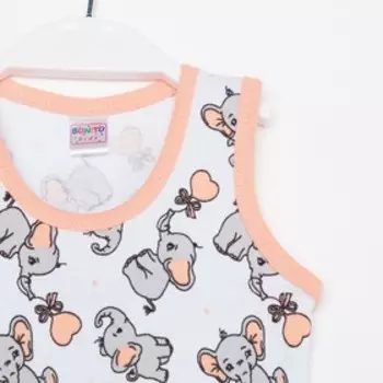 Майка детская, цвет персиковый, рост 74