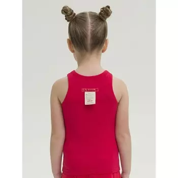 Майка для девочек, рост 110 см, цвет красный