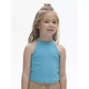 Майка для девочек, рост 110 см, цвет лазурный