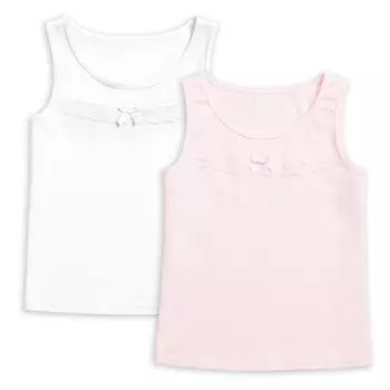 Майка для девочек, рост 110 см, цвет белый