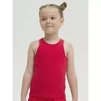 Майка для девочек, рост 98 см, цвет красный
