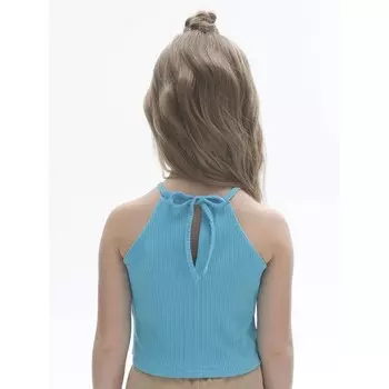 Майка для девочек, рост 98 см, цвет лазурный