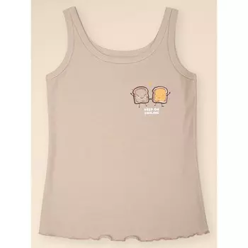 Майка для девочек, рост 98 см, цвет бежевый