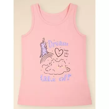 Майка для девочек, рост 98 см, цвет персиковый