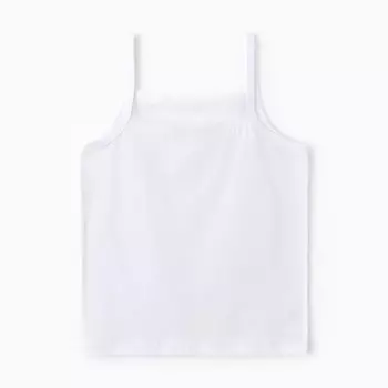 Майка для девочки, цвет белый, рост 116-122 см