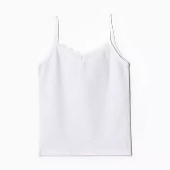 Майка для девочки, цвет белый, рост 122-128 см