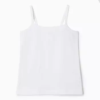 Майка для девочки, цвет белый, рост 122 см