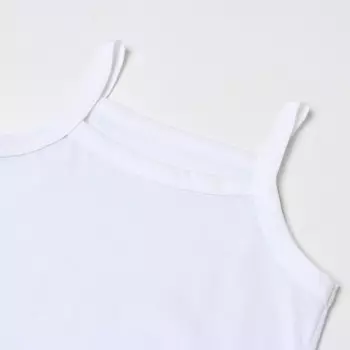 Майка для девочки, цвет белый, рост 128 см