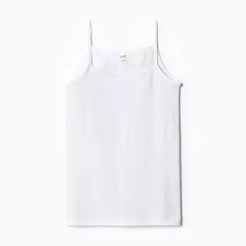 Майка для девочки, цвет белый, рост 152-158 см