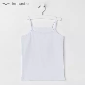 Майка для девочки, цвет белый, рост 98-104 см
