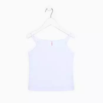 Майка для девочки, цвет белый, рост 98 см