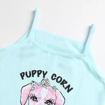 Майка для девочки, цвет мята, рост 140-146 см