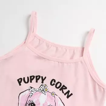 Майка для девочки, цвет персик, рост 140-146 см