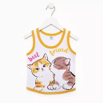 Майка для девочки, цвет тёмно-жёлтый, рост 86