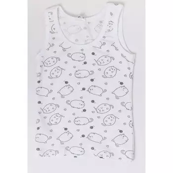 Майка для девочки, рост 110 см, цвет белый