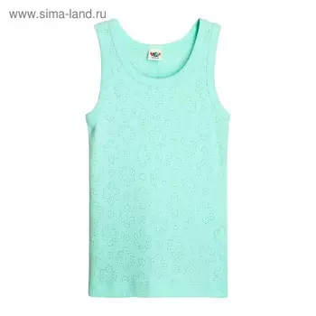 Майка для девочки, рост 122-128 см, цвет мятный