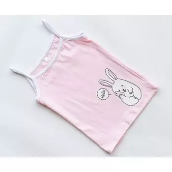 Майка для девочки, рост 128 см, цвет розовый