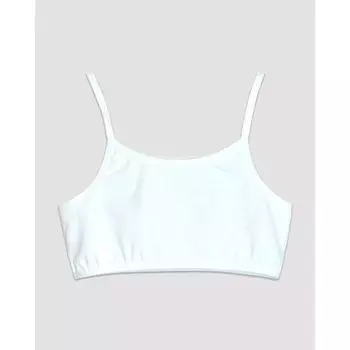 Майка для девочки, рост 134 см, цвет белый