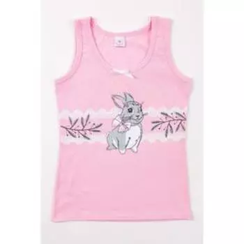 Майка для девочки, рост 134 см, цвет розовый