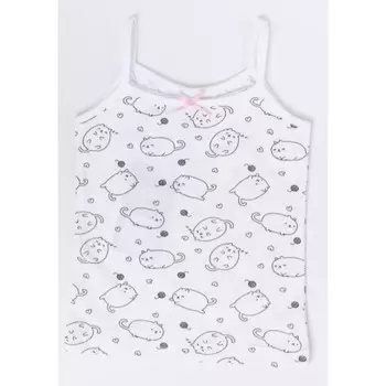 Майка для девочки, рост 146 см, цвет белый