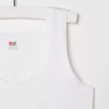 Майка для мальчика, цвет белый, рост 110-116 см (4)