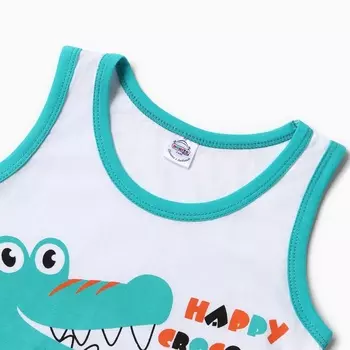 Майка для мальчика, цвет бирюзовый, рост 104 см