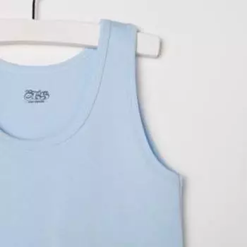 Майка для мальчика, цвет голубой, рост 110-116 см (4)