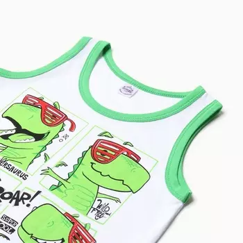 Майка для мальчика, цвет ярко-зеленый, рост 92 см