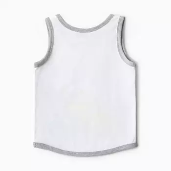 Майка для мальчика, цвет серый меланж, рост 104 см