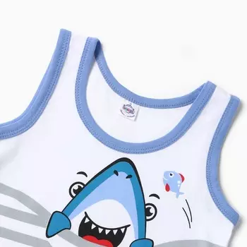 Майка для мальчика, цвет васильковый, рост 104 см