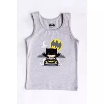 Майка для мальчика, рост 104 см, цвет серый меланж