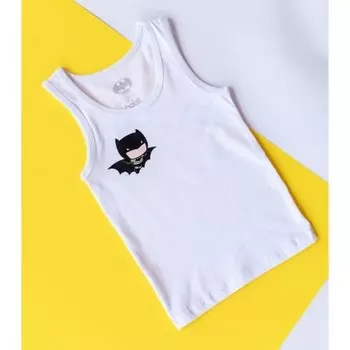 Майка для мальчика, рост 128 см, цвет белый