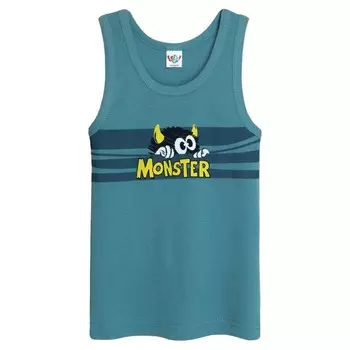 Майка для мальчика, рост 92 см, цвет сине-бирюзовый