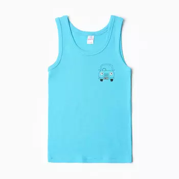 Майка для мальчиков, цвет бирюзовый, рост 98 см