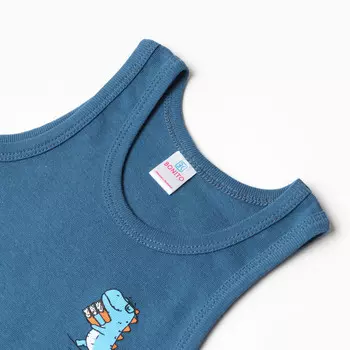 Майка для мальчиков, цвет джинсовый, рост 98 см