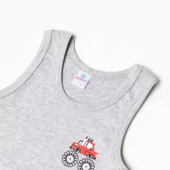 Майка для мальчиков, цвет серый, рост 98 см