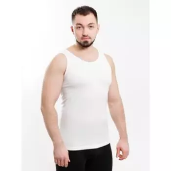 Майка мужская, размер 52, цвет белый