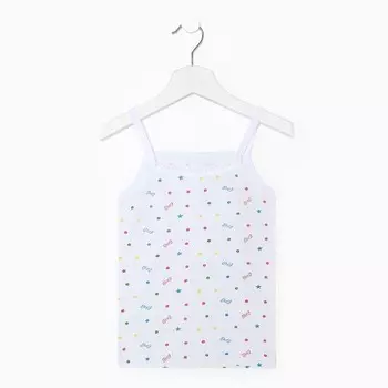 Майка на бретельках для девочки, цвет МИКС, рост 92-98 см