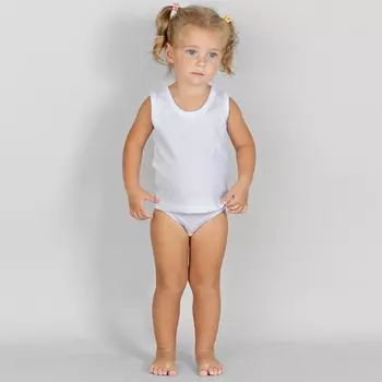 Майка ясельная Basic, рост 68 см, цвет белый